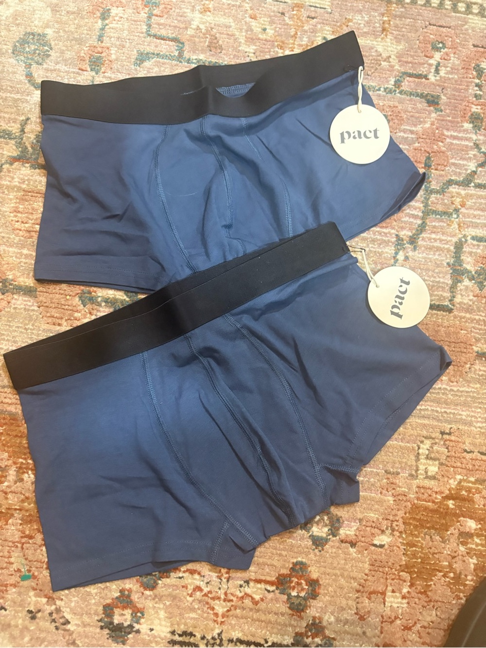 Pact Navy and Black Waistband boys shorts- 2 Pack